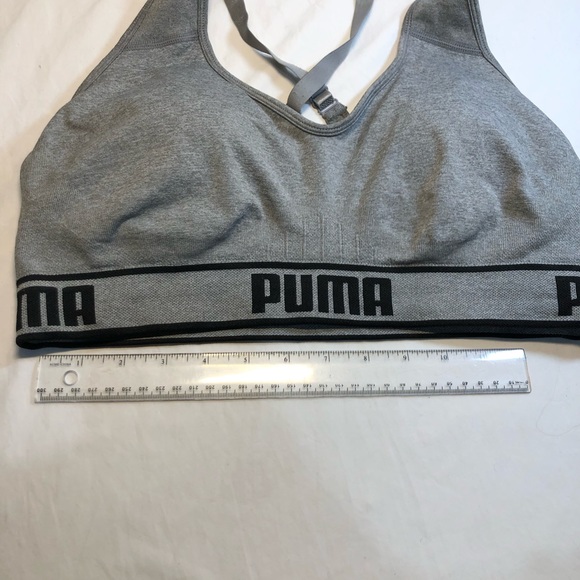 Puma seamless Sports Bra Size Large Grey - Picture 4 of 7